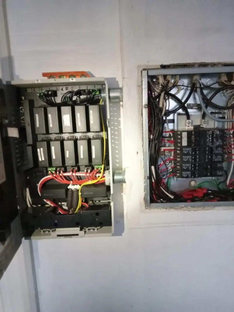 Electrical panel upgrade completed for Security Camera Wiring in Atherton
